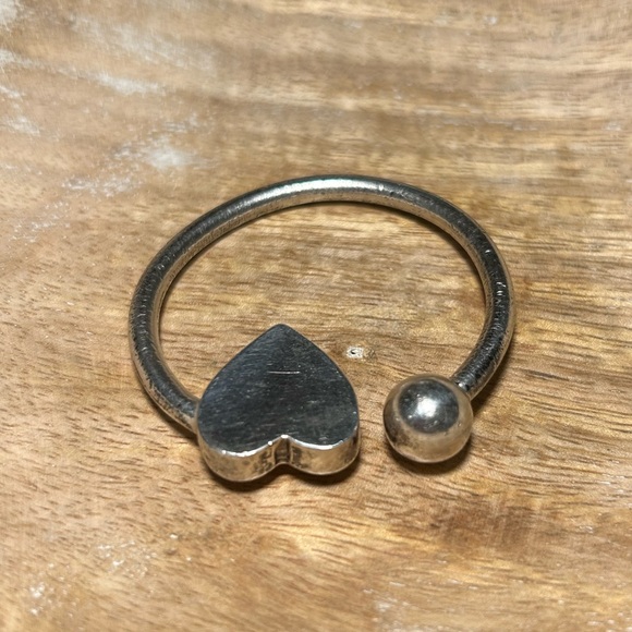 Vintage Mexico 925 Sterling Silver Heart Keyring - Picture 5 of 12